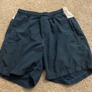 Navy blue birddogs athletic shorts